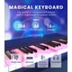 thumbnail image 5 of The ONE Smart Keyboard COLOR Teclado de piano de 61 teclas, teclado musical con 256 timbres, 64 polifonía, 2 parlantes, luces LED incorporadas y aplicaciones gratuitas (Azul), 5 of 5