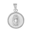 thumbnail image 2 of 925 Sterling Silver Necklace w/ Our Lady of Guadalupe Round-Shaped Pendant Charm, 2 of 4