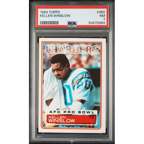 Graded 1983 Topps Kellen Winslow #382 Football Card PSA 7 Near Mint