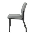 thumbnail image 4 of Boss Office Products Vinyl Waiting Room Armless 400 lb Capacity Reception Chair, Gray, 4 of 8
