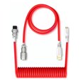 thumbnail image 1 of Jinnoda Mechanical Keyboard Aviator Cable Aviation Connector Coiled Type-C USB Wire, 1 of 9