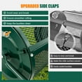 thumbnail image 3 of 24-Inch Metal Mesh Compost Spreader with 2.7 Cu.ft Large Capacity, Heavy-Duty Rustproof Lawn Spreader for Peat Moss/Topsoil/Sand-Green, 3 of 10