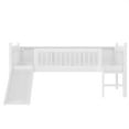 thumbnail image 5 of Newest Space-Saving Teens and Adults Organized & Relaxing Solid Wood Twin XL Low Loft Bed with LED Lights and Storage Shelves, White, 5 of 18