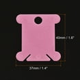 thumbnail image 2 of Uxcell Plastic Floss Bobbins Thread Cards Cross DIY Sewing, Pink 100 Pack, 2 of 5