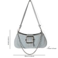 thumbnail image 4 of Bolso Mezclilla para Mujer Hobo Vintage Elegante Viajes Al Aire Libre (claro) Azul, 4 of 7