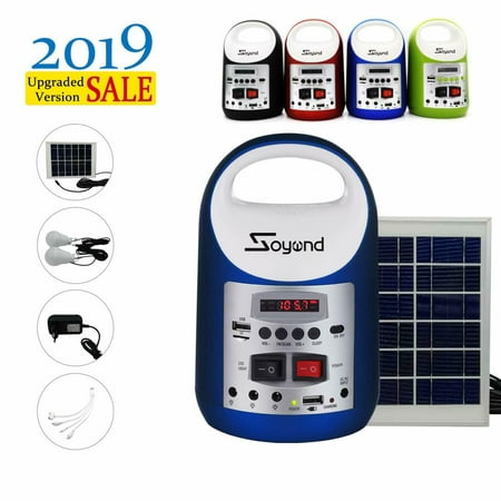 2019 Portable Generator Solar Panel Power Inverter Electric Generator Kit Light -