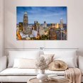 thumbnail image 2 of Elephant Stock Charlotte Uptown Skyline Wall Art - Horizontal Canvas Wall Art - Living Room Wall Decor - Places Canvas - Blue And Gray Decor - 48" x 32", 2 of 8