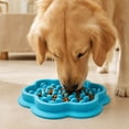 thumbnail image 3 of Pet Silicone Slow Feeder Bowl, Petal Feeding Bowl with Ridge Slow Eating Training Tool for Dog Cat Daily Eating Anti Fast Eating Sky Blue, 3 of 4