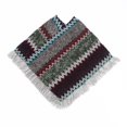thumbnail image 2 of Women's Zig-Zag Knit Tassel Fringed Pullover Poncho Sweater Cape Shawl Wrap Navy, 2 of 4