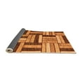 thumbnail image 2 of Ahgly Company Indoor Round Abstract Orange Modern Area Rugs, 4' Round, 2 of 4