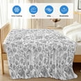 thumbnail image 4 of Gray Flowers Cooling Blanket,Lightweight Breathable Summer Throw Blanket with Double Sided Cold Effect,Farmhouse Pastoral Vintage Plants Branches Picnic Blankets Bed Sheet for Hot Sleepers 30"x40", 4 of 8