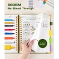 thumbnail image 5 of Hardcover Spiral Notebook - 300 Pages Leather 5 Subject Journal with Removable Dividers, 8"x10" for Work and Office (Green), 5 of 6