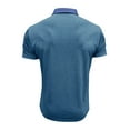 thumbnail image 6 of POTETI Casual Mens Polo Shirt Short Sleeve Collared Shirts Cotton Solid Pockets Loose Tops, 6 of 6