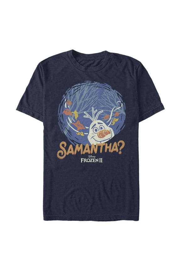 Men's Frozen 2 Olaf Samantha Graphic Tee Navy Blue Medium