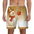 thumbnail image 2 of Goofa Christmas Snowman Gift Printed Men's Swim Trunks Board Shorts Quick Dry Mens Swimming Trunks with Compression Liner,Breathable Fit Hawaii Beach Shorts-Large, 2 of 9