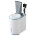 thumbnail image 1 of Labymos Ecoco Toothbrush Rack Magnetic Toothbrush Holder Wall Mounted Toothbrush Cup Organizer Toothbrush Toothpaste Storage, 1 of 8