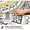 thumbnail image 4 of TEMOGU-4 Ft Round Area Rug Soft Chic Bohemian Mandala Rugs Machine Washable Non Slip Indoor Sofa Floor Area Mat Carpet for Living Room Sofa Bedroom Nursery Decor, Yellow, 4 of 4
