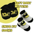 thumbnail image 4 of DC Comics Baby Winter Hat Set, Batman Baby Boy Take Me Home Set 3 Piece Hat, Socks and Mittens for Ages 0-3 Months, 4 of 8