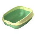 thumbnail image 4 of Inodoro para gatos y gatitos, caja de arena para gatos, elevada, resistente a salpicaduras Verde, 4 of 9