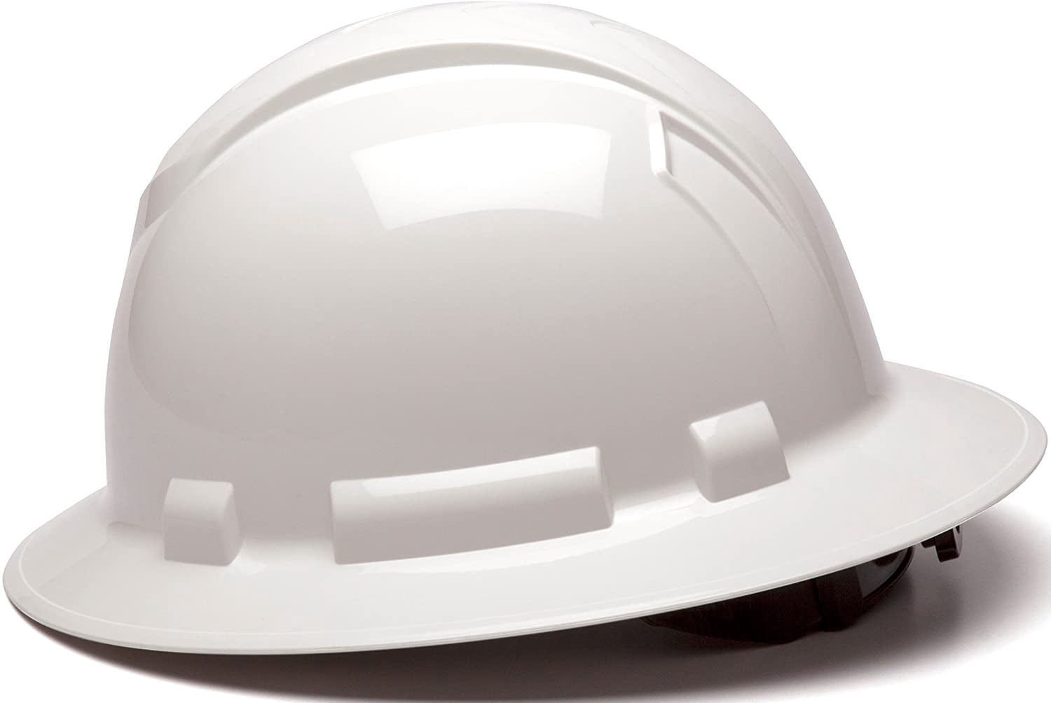 Pyramex - HP54110 Ridgeline Full Brim Hard Hat, 4-Point Ratchet Suspension, Whit