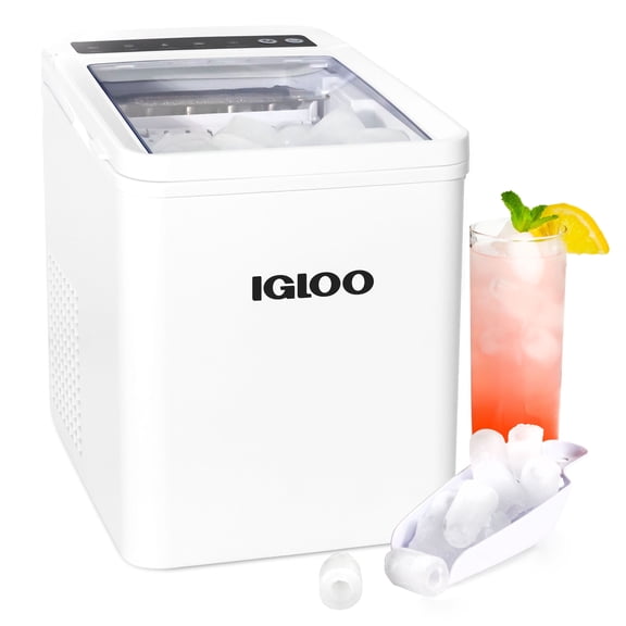 Igloo 26-Pound Automatic Portable Countertop Ice Maker Machine, White