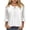 White, variant on Cmfcve 3/4 Lace Sleeve Shirts for Women Bow Tie Neck Pleated Blouses Summer Dressy Casual Tunic Tops
