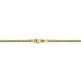 thumbnail image 4 of 14K Yellow Gold chain style Cable 9 in 2.2 mm 2.2mm Solid Polished Anklet, 4 of 5
