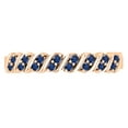 thumbnail image 2 of Dazzlingrock Collection Round Blue Sapphire Wave Style Stackable Wedding Band for Women (Color Blue, Clarity Highly Included) in 10K Rose Gold, Size 10, 2 of 4