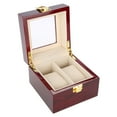 thumbnail image 1 of Watch Box Watch Display Case 2 Grids Wooden Watch Holder Wristwatch Display Case Jewelry Gift Storage Box Organizer, 1 of 8