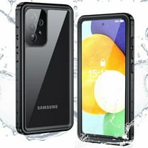 Samsung Galaxy A52 5G Case, Dteck IP68 Waterproof Dustproof Case with Built-in Screen Protector, Full Body Heavy Duty Shockproof Protective Cover for Samsung Galaxy A52 5G/4G, Black   Clear