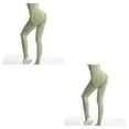 thumbnail image 1 of Guardurnaity Pantalones de yoga de cintura alta para mujer Jogging Pantalones deportivos de entrenamiento en casa de primavera Leggings Pantalones Verde L 2Conjunto, 1 of 6