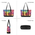 thumbnail image 6 of FORMRS Canvas Laptop Tote Bag for Women with 15.6" Computer Compartments Shoulder Handbag, Vibrant Leaves Pattern, 6 of 7