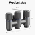 thumbnail image 5 of Universal 1/2 Thread One Into Three Out Faucet Kitchen Stainless Steel Inlet Valve Fitting Valve Toilet Bathroom Fittings, 5 of 5