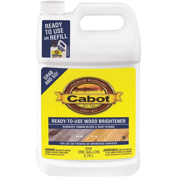 Cabot Wood Brightener Clear Finish, 1 Gal