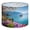 Color 4, variant on Beach Linen Drum Lampshades Sunrise Mediterranian sea Sicily Palermo old city 13"x13"x10" Light Shade for Table Lamps Floor Lamps Drum Lamp Shades Lampshade Replacement Assembly Required
