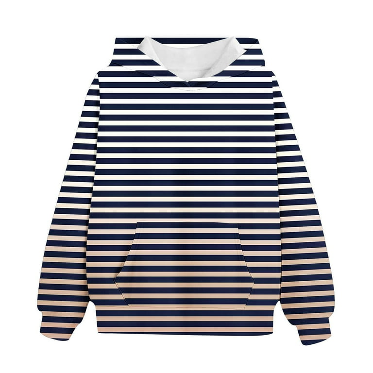 Trupants Toddler Kids Striped Hoodie Black, 3-4T, Stretchy