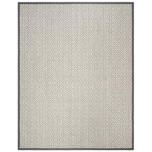 SAFAVIEH Palm Beach Catriona Geometric Area Rug, Grey/Dark Grey, 8' x 10'