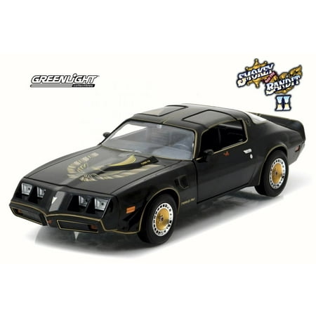 Smokey and The Bandit II 1980 Pontiac Firebird T/A Turbo 4.9L T-Top, Black - Greenlight 84031 - 1/24 Scale Diecast Model