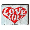 thumbnail image 1 of Designocracy 98733-18 Love You Heart Art on Board Wall Decor, 1 of 1