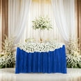thumbnail image 4 of REGALWOVEN 1 Pack Round Tablecloth Sequin Table Covers for Dining Room, Blue 71'x71', 4 of 5