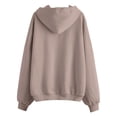 thumbnail image 4 of DHFJKG Womens Zip Up Hoodies Sweatshirts Coat Oversized Solid Color Long Sleeved Pockets Drawstring Casual Hooded Jacket For Spring Autumn Winter Comfort Tops, 4 of 5