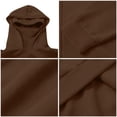 thumbnail image 5 of Nwiuh Boys Balaclava Hoodies Double Hooded Pullover Windproof Hoodie with Mask Ski Sweatshirts Jacket for Boys Girls Kids (Brown, 4-5 Years), 5 of 8