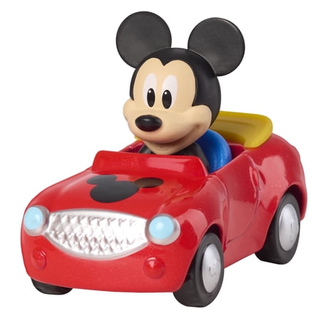 Disney Jr. Mickey Mouse Clubhouse Diecast Car with Figure, 3.5-Inch Toy Vehicle, Ages 3+