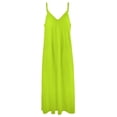 thumbnail image 6 of Solid Color Bright Green Sleeveless Dress Loose Women's Dress Dresses Luxury Evening Dresses, 6 of 9