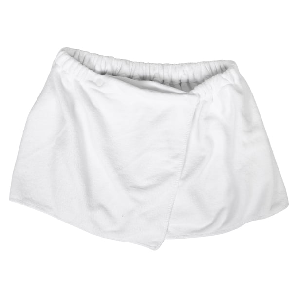 Toallas de baño para hombre, toallas de ducha, toallas de spa ajustables, toallas para después de la ducha con cierre a presión para ducha, spa, baño universitario, dormitorio, color blanco