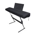 thumbnail image 3 of ORDDIART 1Pcs Black Composite Cloth Digital Piano Keyboard Dust Cover Stretchable Design 52.8x17.3x7.5in, 3 of 8