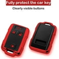 thumbnail image 3 of for Chevrolet key fob cover case with keychain,Soft TPU key Shell/skin,4-Buttons fit GMC chevy Colorado Silverado Suburban Tahoe Silverado Remote Key Vehicle Accessories(Red), 3 of 8