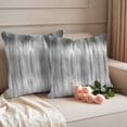 thumbnail image 6 of Outdoor Pillow Covers 16x16 Set of 2, Grey Waterproof Patio Throw Pillow Covers for Couch Sofa Chair, Modern Abstract Art Ombre Striped Decorative Pillowcases for Throw Pillows, 6 of 9
