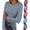 Green, variant on Women Stripe Shirts Ribbed Knit Slim Fit Tops Long Sleeve Basic Tee Casual Stretch Crewneck Blouses Underscrubs Layer Clothes,Red,M