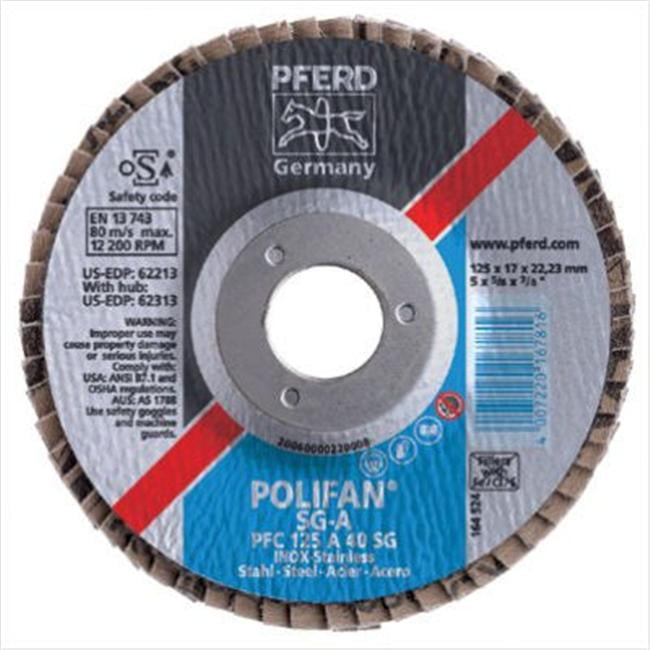 Type 29 Polifan Sg Flap Discs, 4 1/2", 80 Grit, 7/8 Arbor, Aluminum